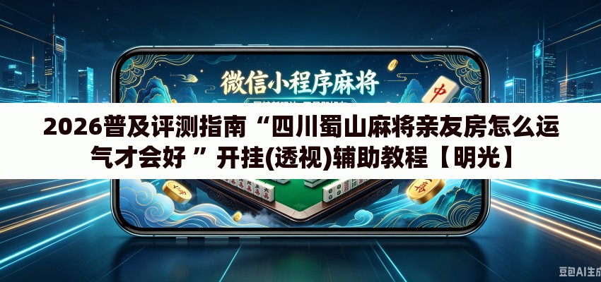 2026普及评测指南“四川蜀山麻将亲友房怎么运气才会好 ”开挂(透视)辅助教程【明光】